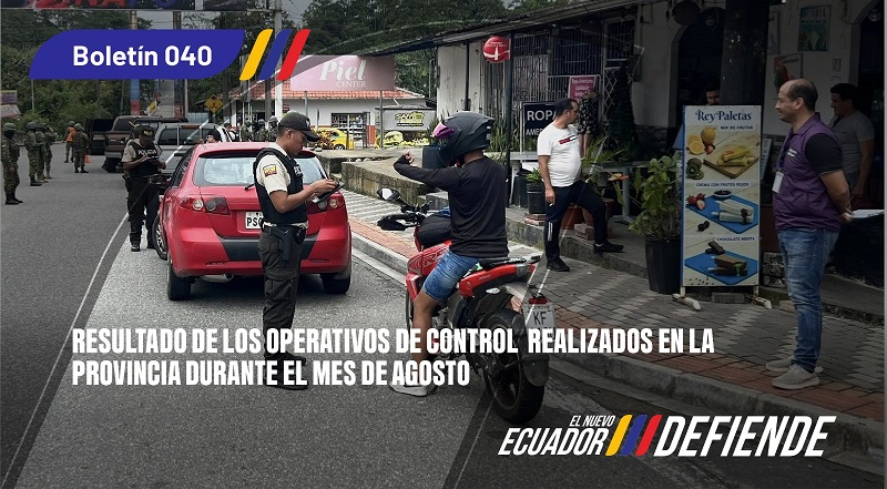 Gobernación de Napo presenta resultados de operativos de control realizados en agosto